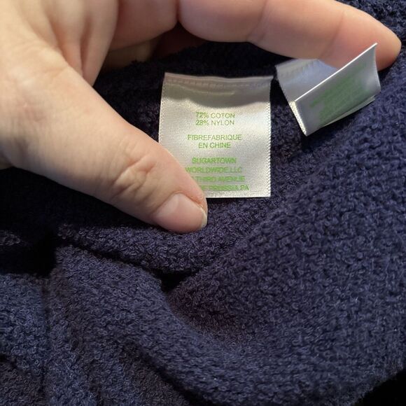 LILLY PULITZER Beckley Cardigan‎ Belted Knit Pockets True Navy Size XL NWT - Picture 7 of 7